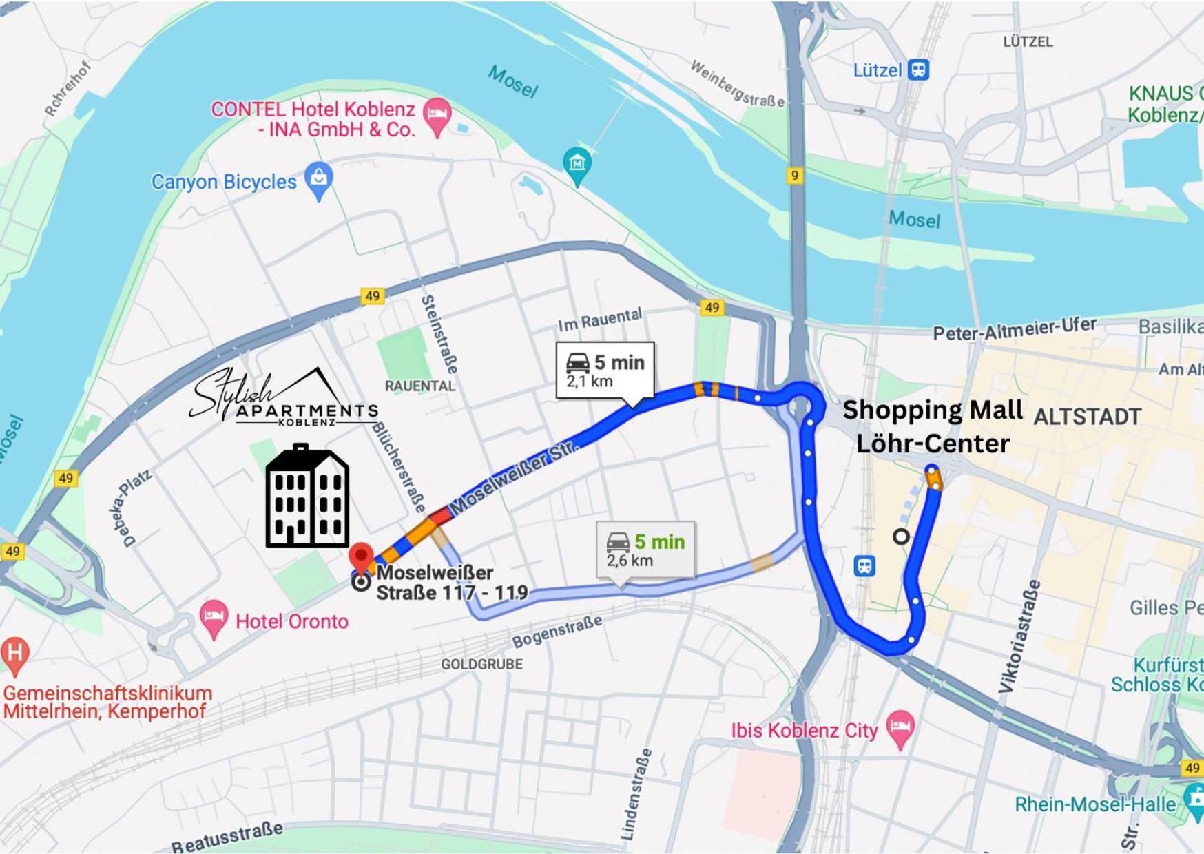 Special Apartment - Stadtnah, Balkon, Parkplatz, E-Ladestation, Gitterbox Fuer Fahrraeder, Fitnessstudio 科布倫茨 外观 照片